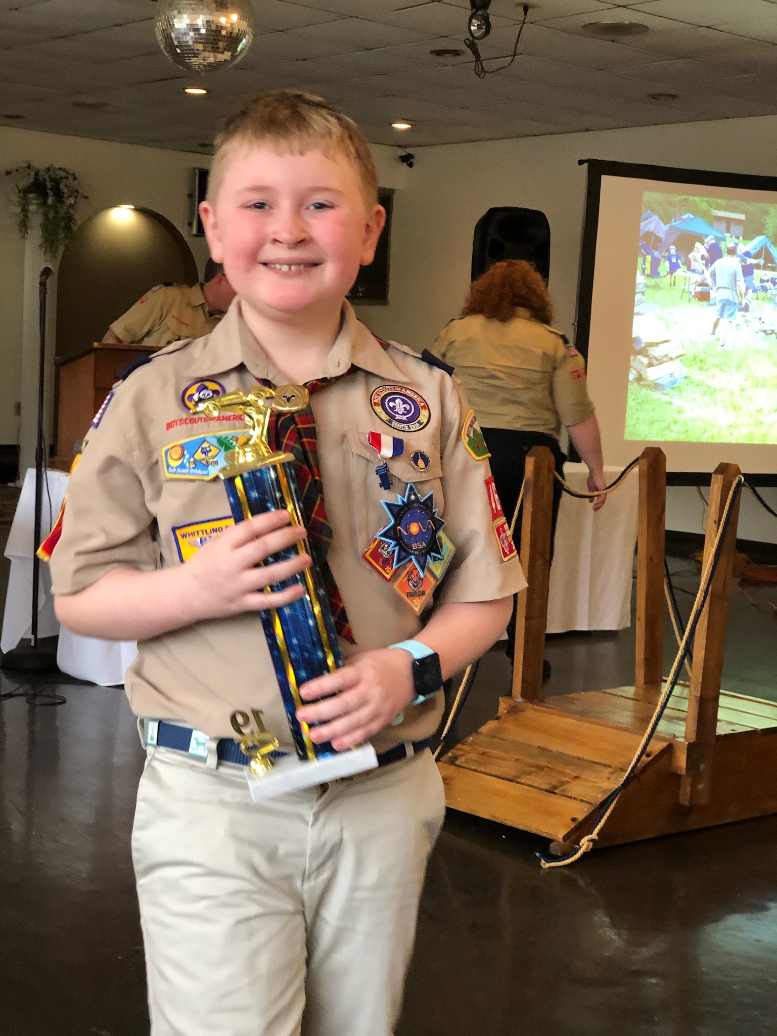 Everett at last year's scout banquet